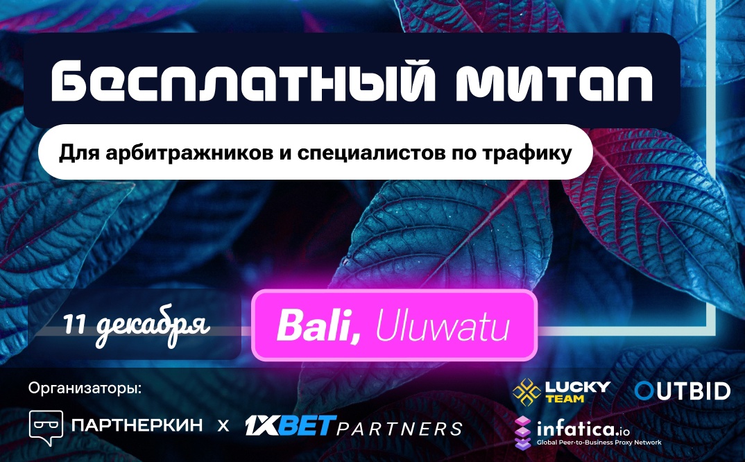 Большой бесплатный митап от Партнеркина на Бали для арбитражников