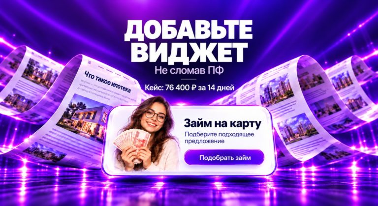 Льёшь трафик на витрину? Как заработать сверху с помощью виджетов - Кейс